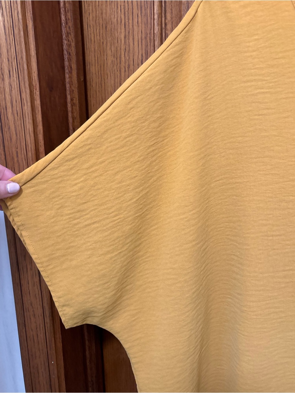 Zenana Outfitters Mustard V-Neck Short Sleeve Pocket Tunic - Picture 4 of 6